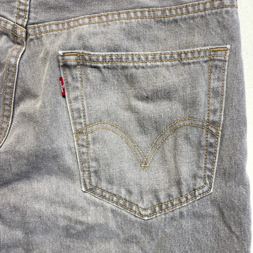 Vintage Levi's 505 Jeans Mens 32x30 Gray Straight Regular Fit Denim Y2k Hongkong